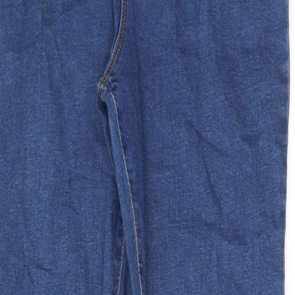 Denim & Co. Womens Blue Cotton Skinny Jeans Size 14 L30 in Regular Zip - Pockets