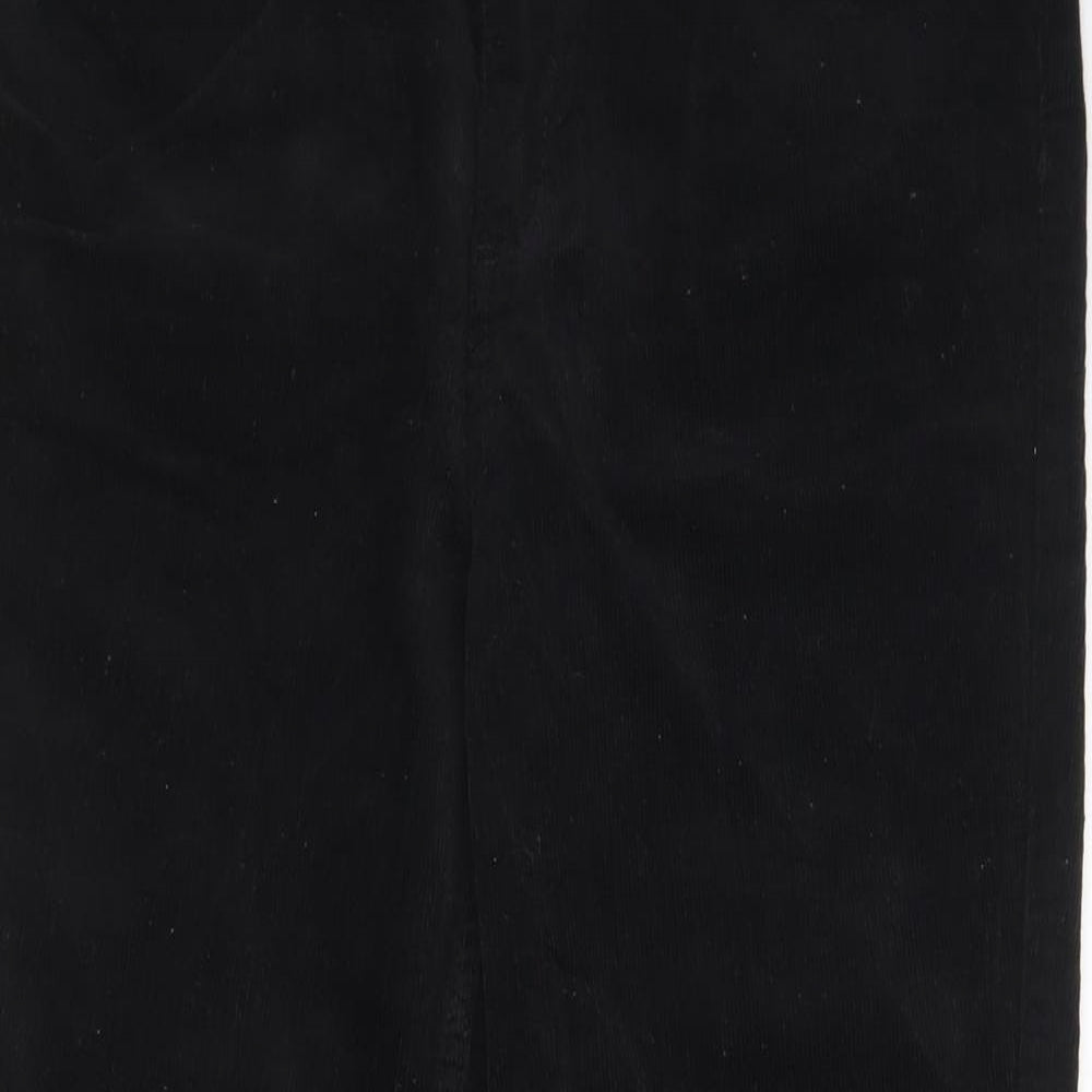 BDG Womens Black Cotton Trousers Size 32 in L26 in Regular Zip - Pockets, Belt Loops