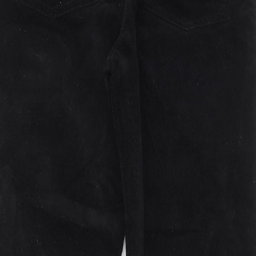 BDG Womens Black Cotton Trousers Size 32 in L26 in Regular Zip - Pockets, Belt Loops