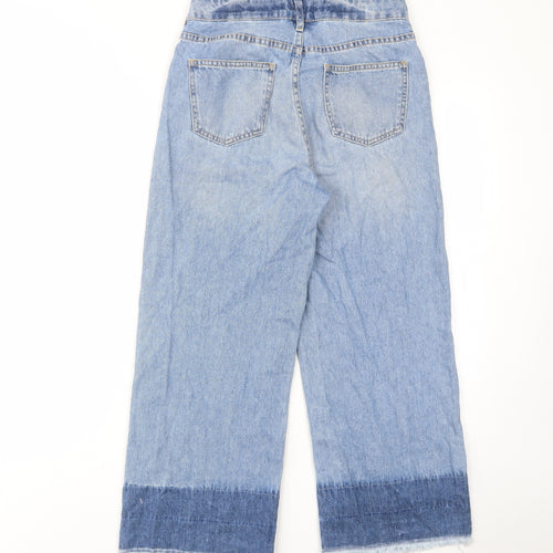 Earth Womens Blue Cotton Straight Jeans Size S L25 in Regular Zip - Pockets, Belt Loops