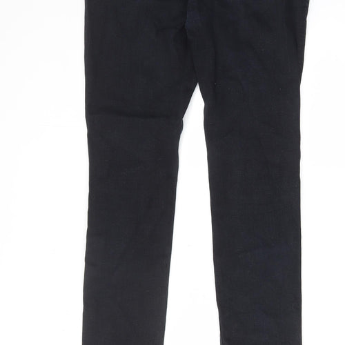 Jack Wills Mens Black Cotton Skinny Jeans Size 30 in L32 in Regular Zip - Pockets, Belt Loops, Logo