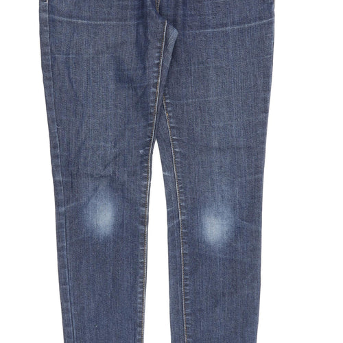 Et Vous Womens Blue Cotton Straight Jeans Size 10 L30 in Regular Zip