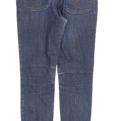 Et Vous Womens Blue Cotton Straight Jeans Size 10 L30 in Regular Zip