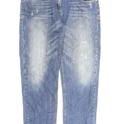 Johnnie B Mens Blue Cotton Straight Jeans Size 30 in L28 in Regular Zip