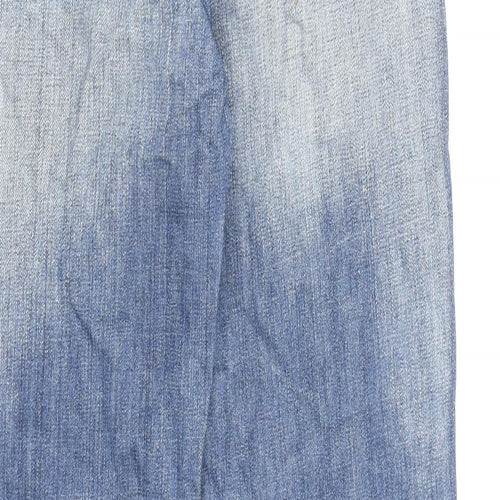 Johnnie B Mens Blue Cotton Straight Jeans Size 30 in L28 in Regular Zip