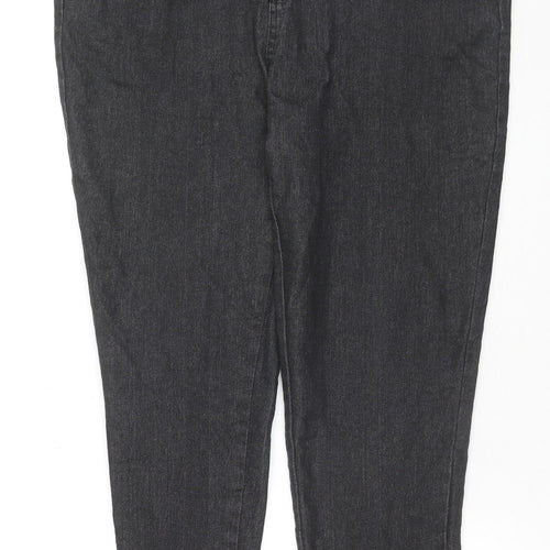 Jeans Womens Black Cotton Skinny Jeans Size XL L26 in Regular Zip