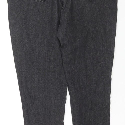 Jeans Womens Black Cotton Skinny Jeans Size XL L26 in Regular Zip