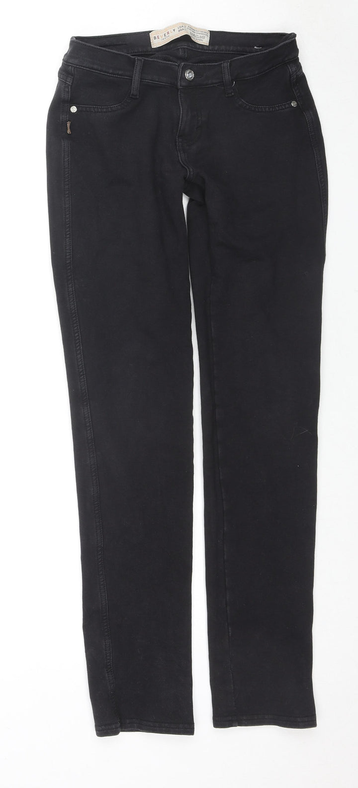Beverly Jeans Womens Black Cotton Skinny Jeans Size L L31 in Regular Zip