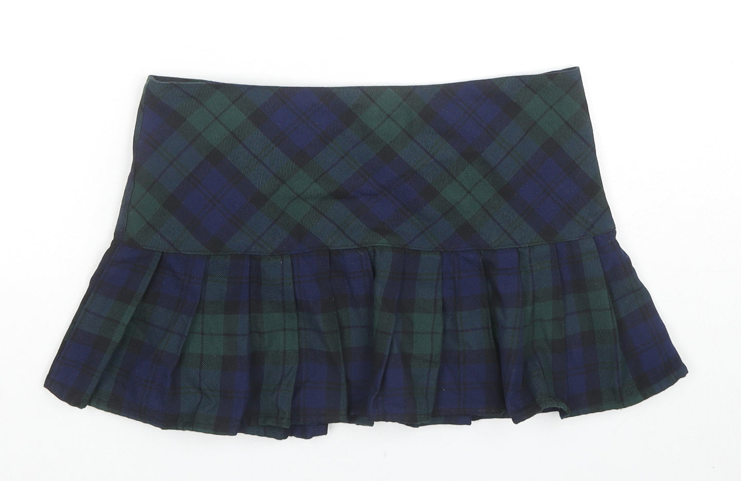 Hell Bunny Womens Multicoloured Check Polyester Mini Skirt Size S Button