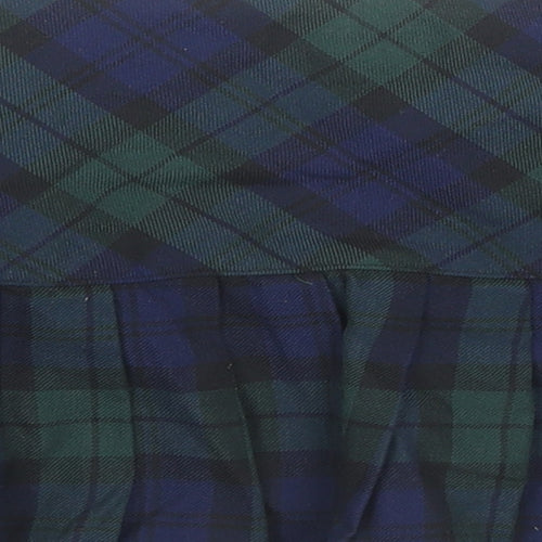 Hell Bunny Womens Multicoloured Check Polyester Mini Skirt Size S Button
