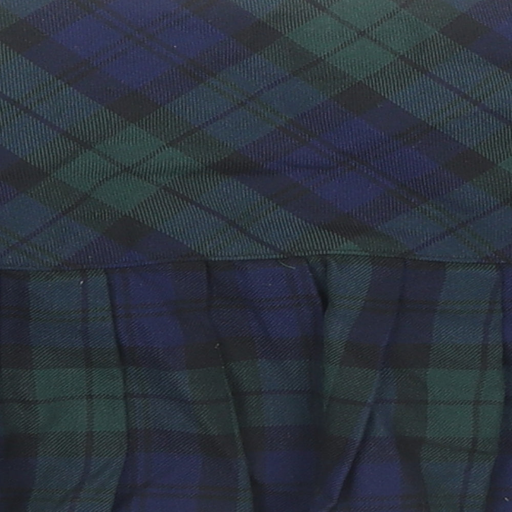 Hell Bunny Womens Multicoloured Check Polyester Mini Skirt Size S Button