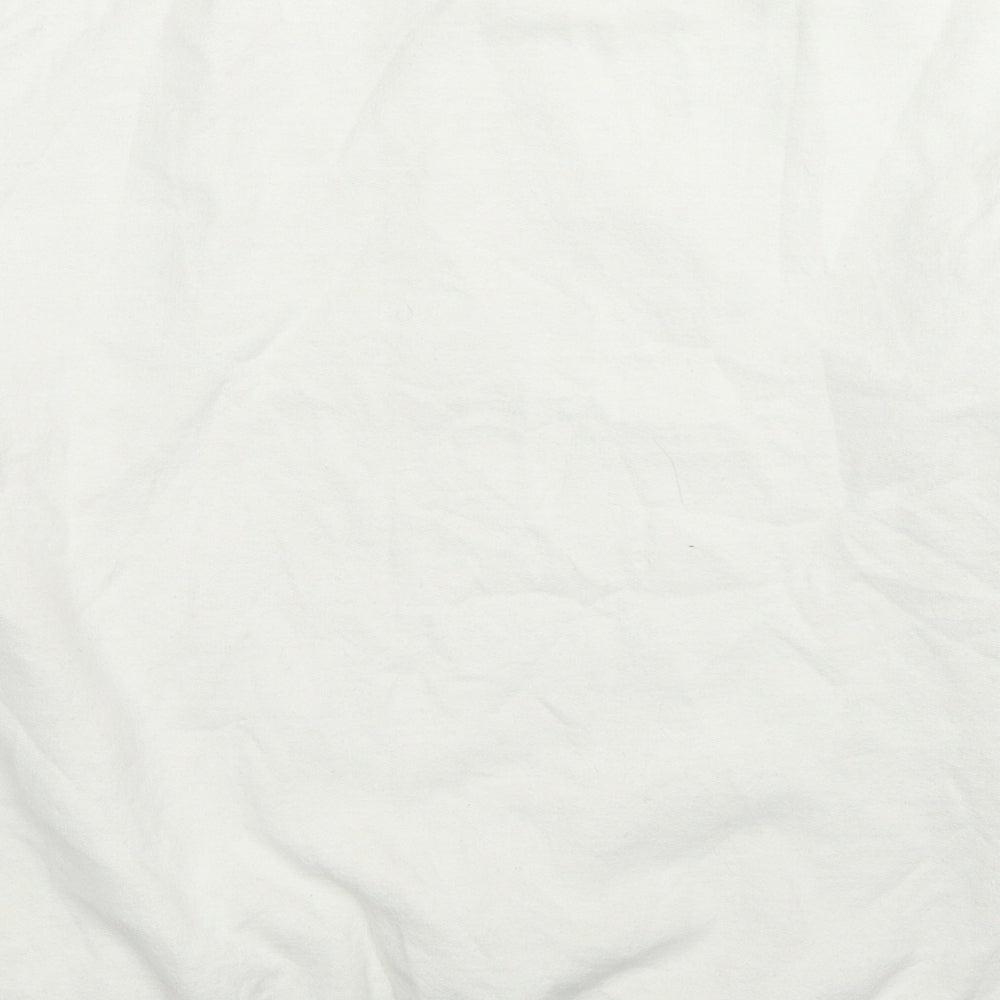 Girl Knows All Womens White Cotton Pullover Sweatshirt Size S Pullover - Barcelona