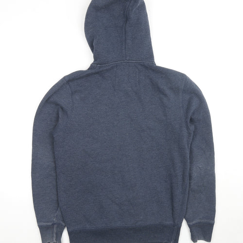 Jack Wills Mens Blue Cotton Full Zip Hoodie Size L - Logo