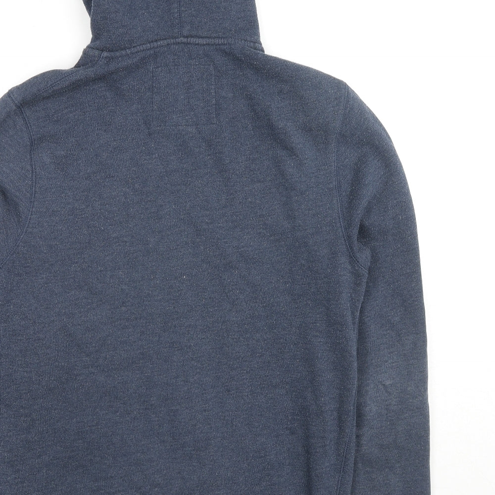 Jack Wills Mens Blue Cotton Full Zip Hoodie Size L - Logo