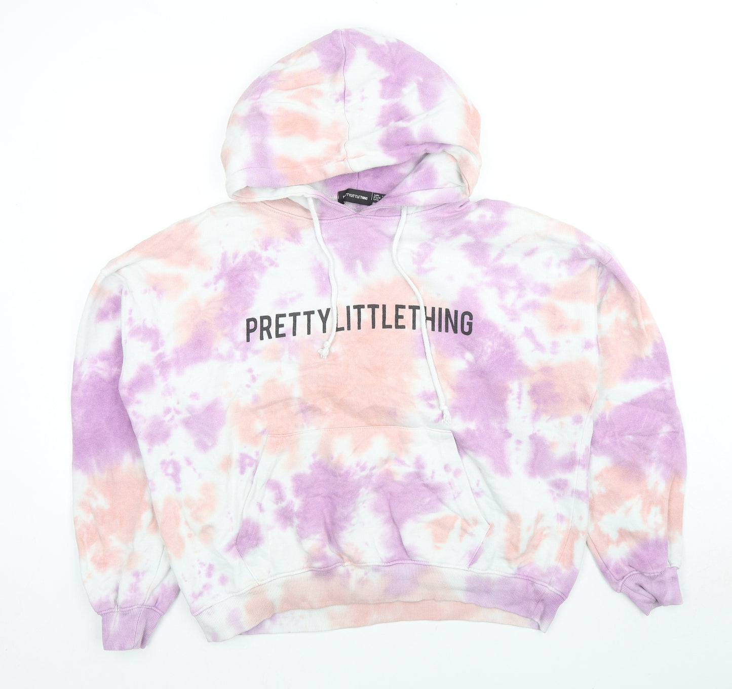 PRETTYLITTLETHING Womens Multicoloured Colourblock Cotton Pullover Sweatshirt Size 12 Pullover - Logo