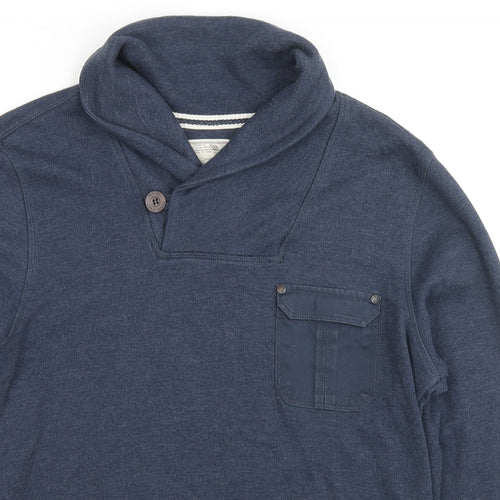 Burton Mens Blue Cotton Pullover Sweatshirt Size M