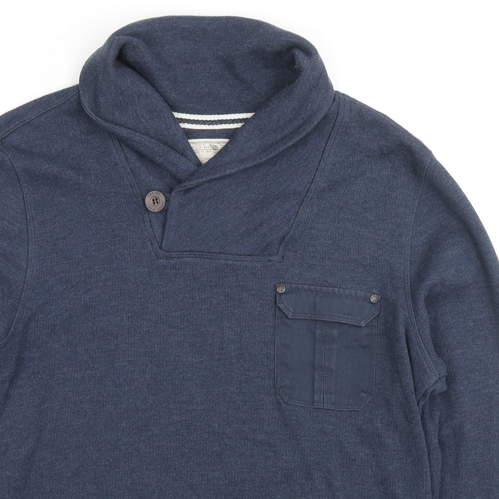 Burton Mens Blue Cotton Pullover Sweatshirt Size M