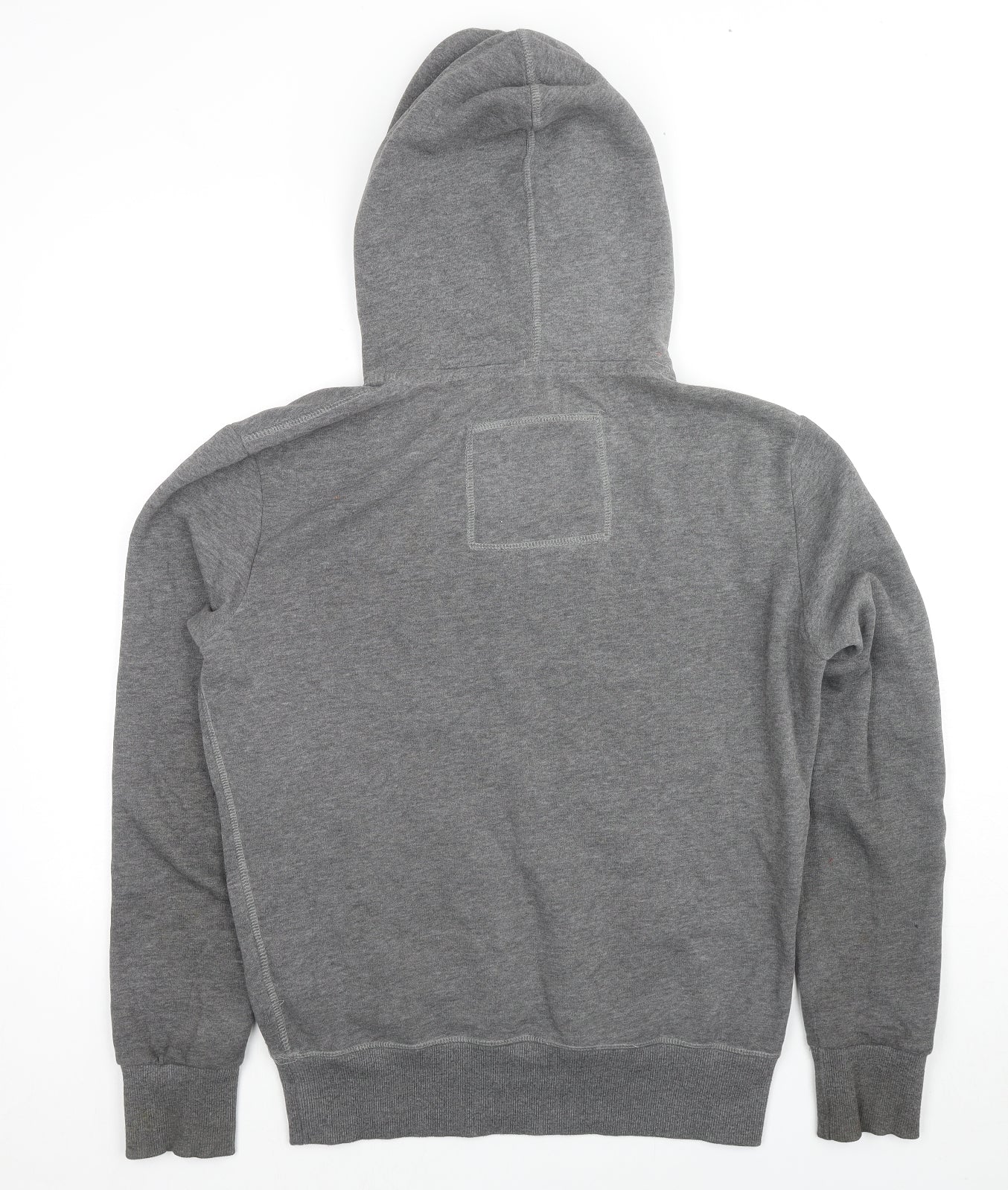 Superdry Mens Grey Cotton Pullover Hoodie Size S - Logo