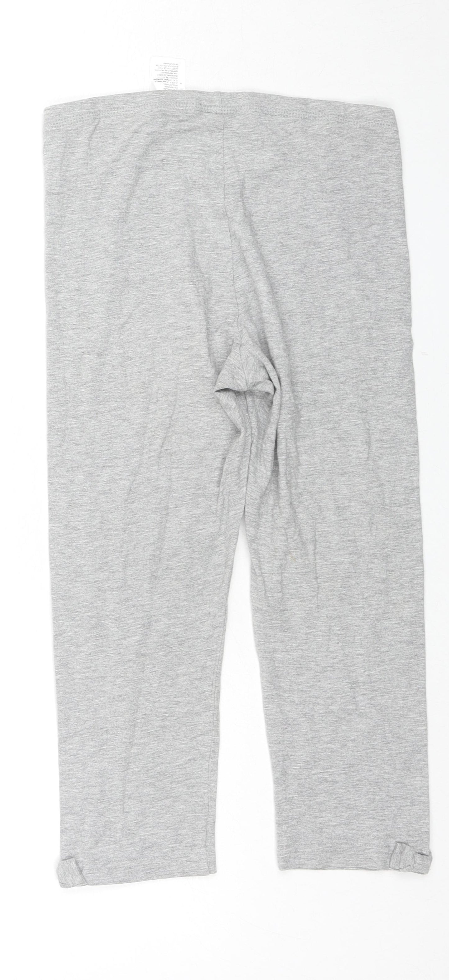 H&M Girls Grey Cotton Compression Shorts Size 13-14 Years L16 in Regular
