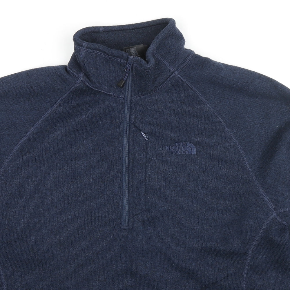The North Face Mens Blue Polyester Pullover Sweatshirt Size M - Logo