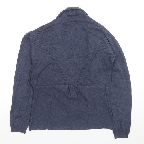 Old Khaki Womens Blue V-Neck Cotton Cardigan Jumper Size S