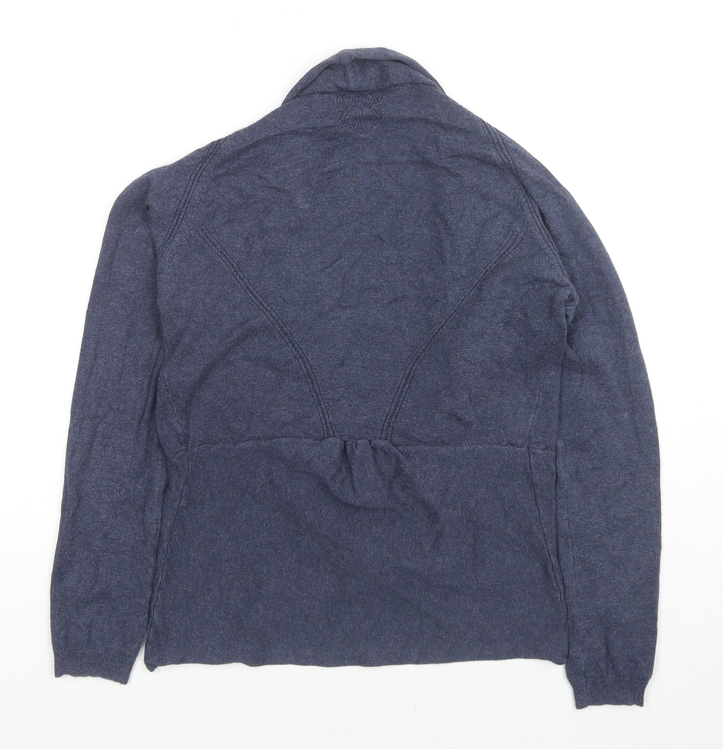 Old Khaki Womens Blue V-Neck Cotton Cardigan Jumper Size S