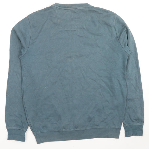 Crew Clothing Mens Blue Cotton Pullover Sweatshirt Size S
