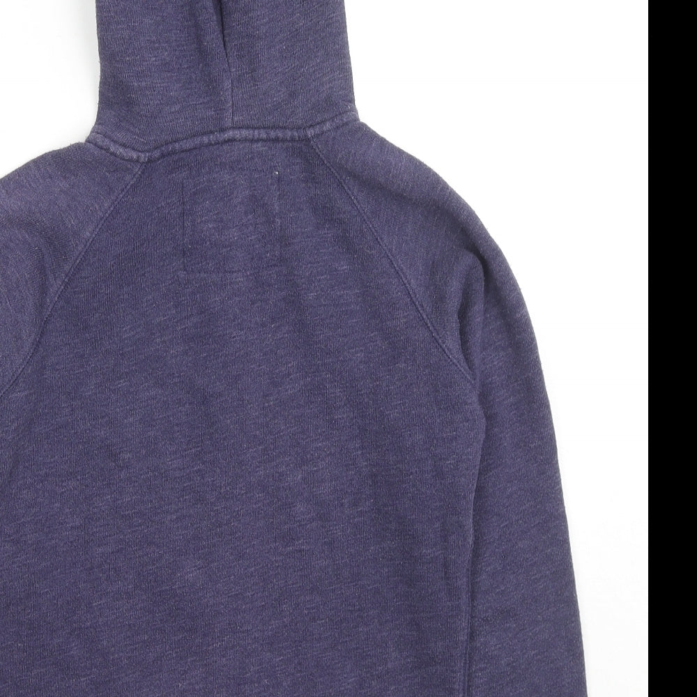 Jack Wills Womens Purple Cotton Full Zip Hoodie Size 8 Zip - Logo