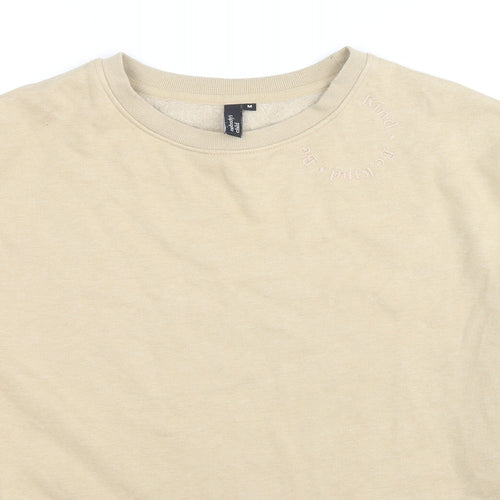 Nobody's Child Womens Beige Cotton Pullover Sweatshirt Size M Pullover - Be Kind