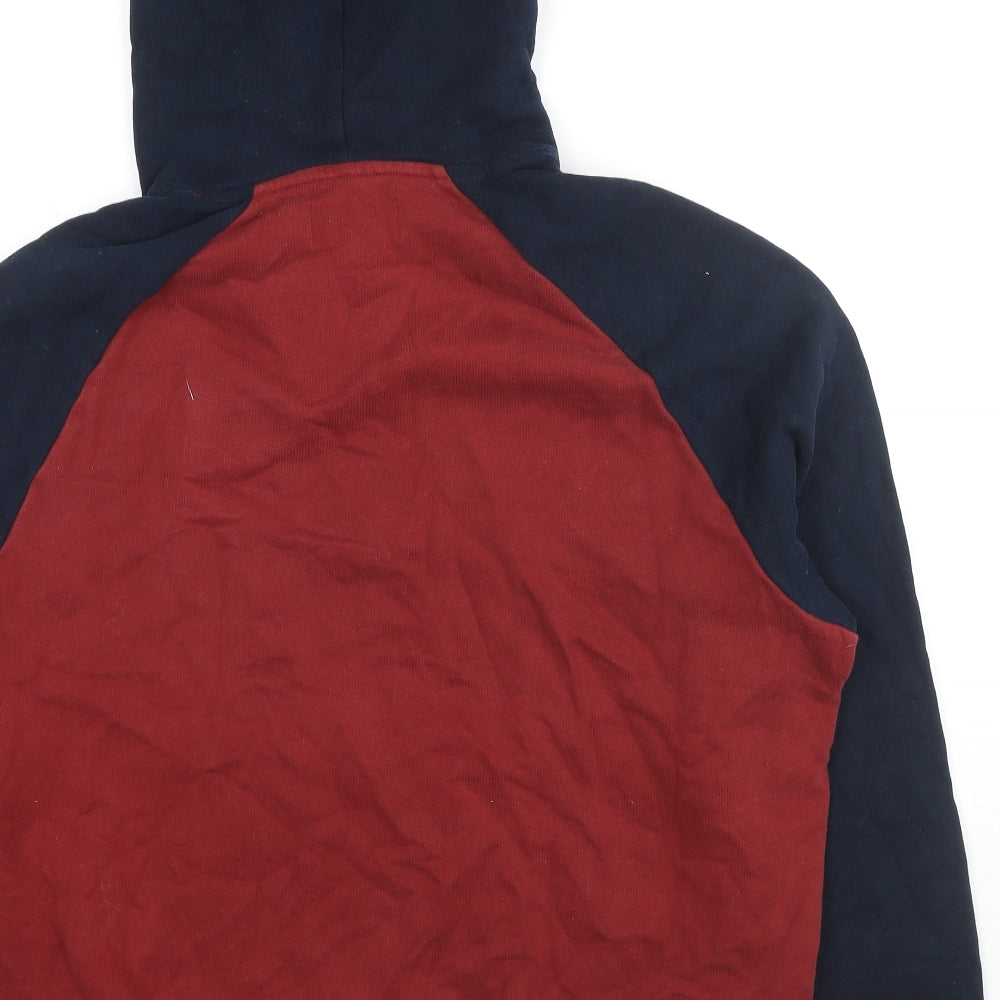Marks and Spencer Mens Red Cotton Pullover Hoodie Size XL