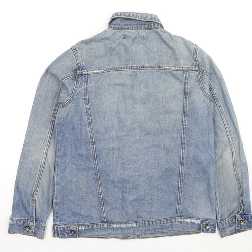 FOREVER 21 Mens Blue Jacket Size M Button