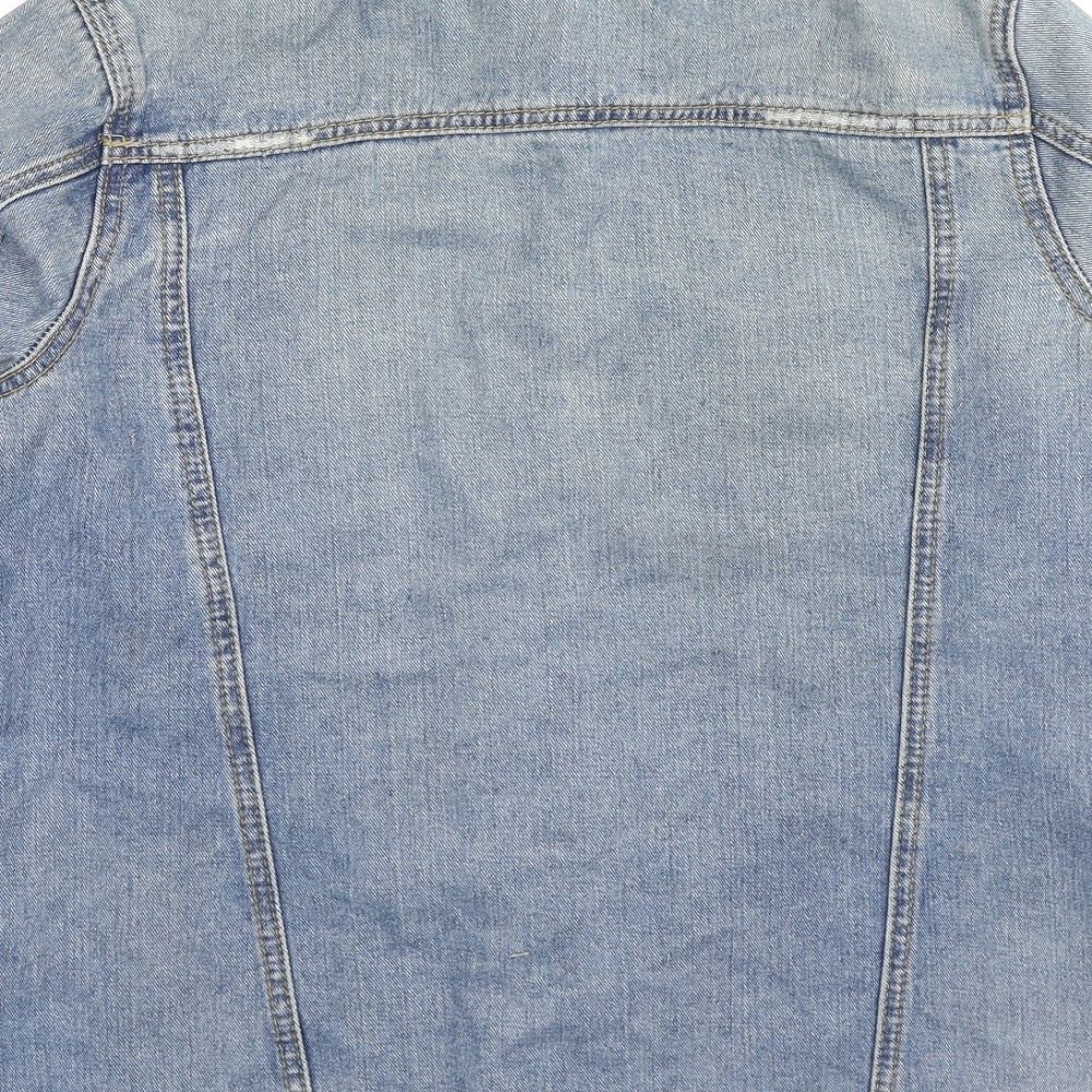 FOREVER 21 Mens Blue Jacket Size M Button