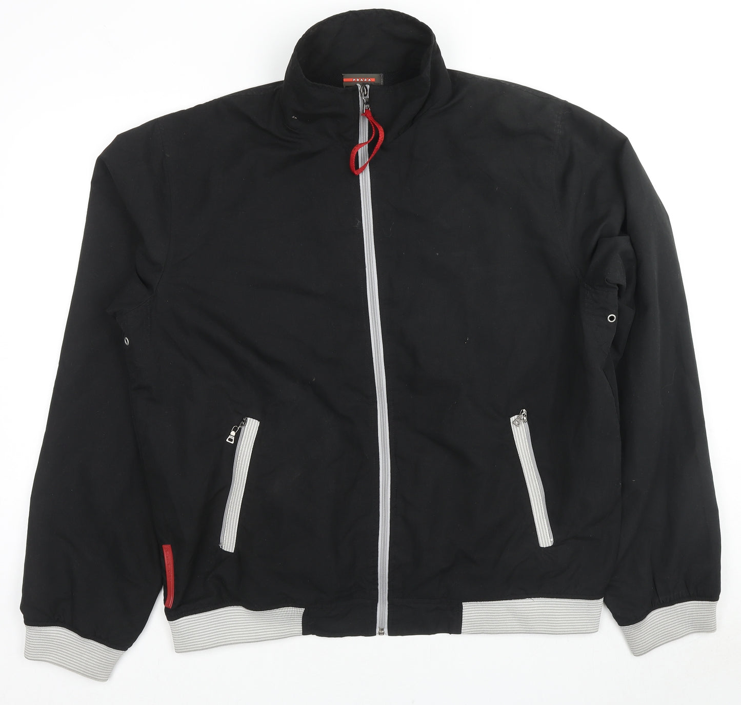 PRADA Mens Black Jacket Size XL Zip