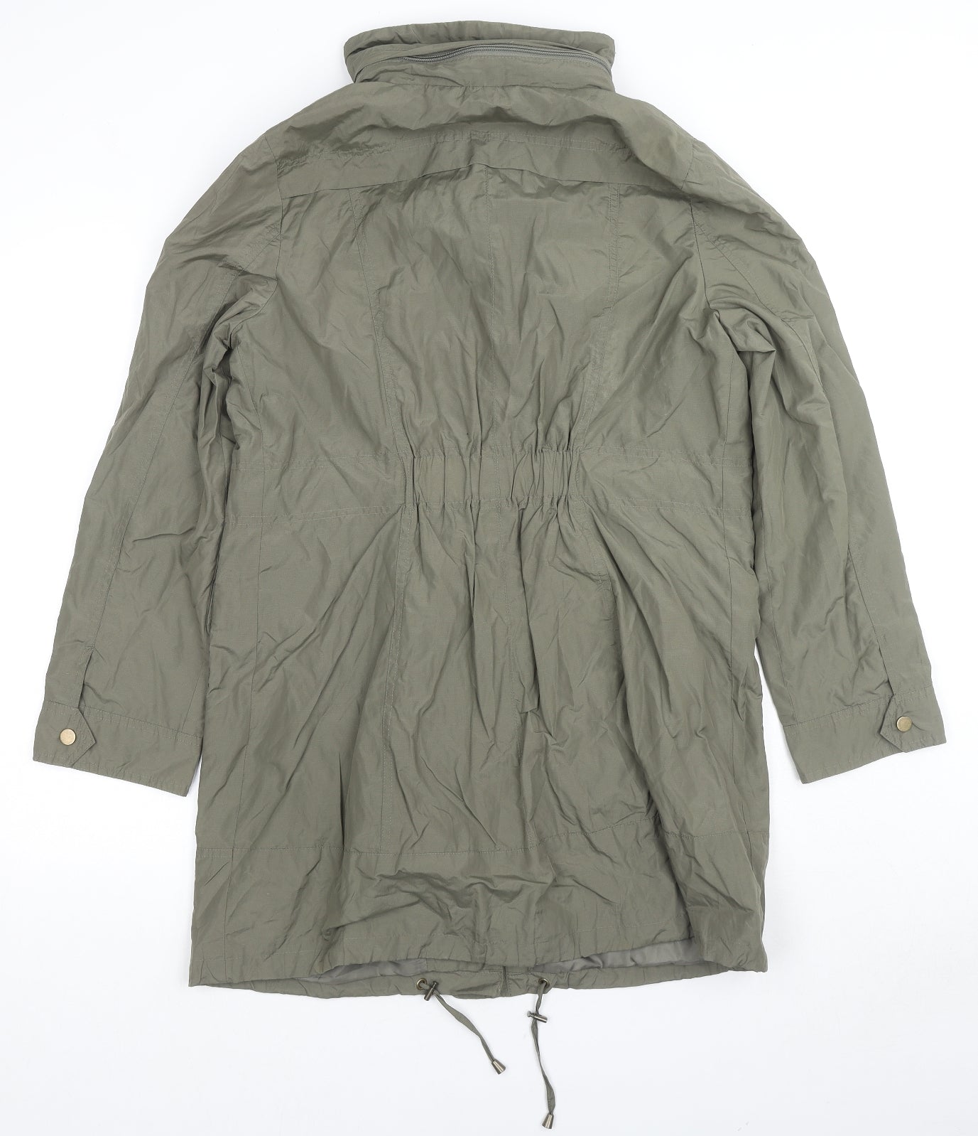 Marks and Spencer Womens Beige Parka Coat Size 12 Zip