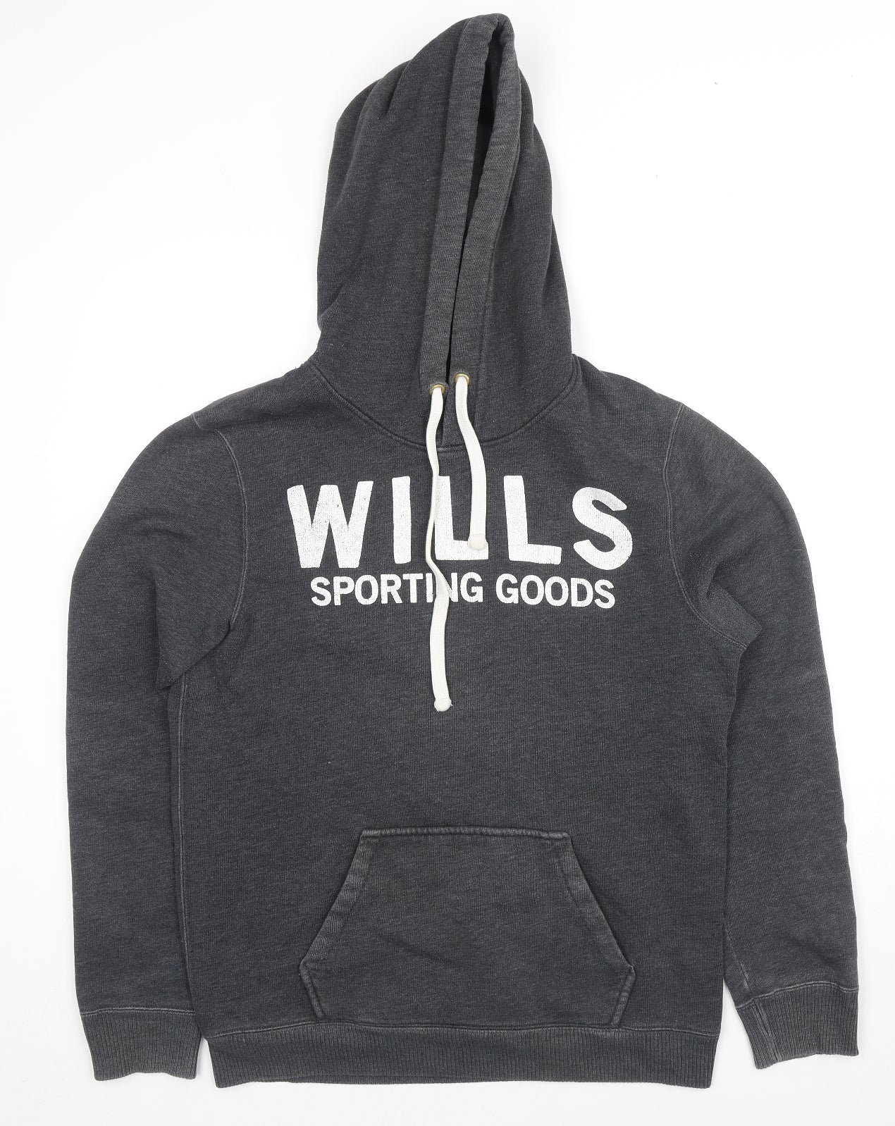 Jack Wills Mens Grey Cotton Pullover Hoodie Size L - Logo
