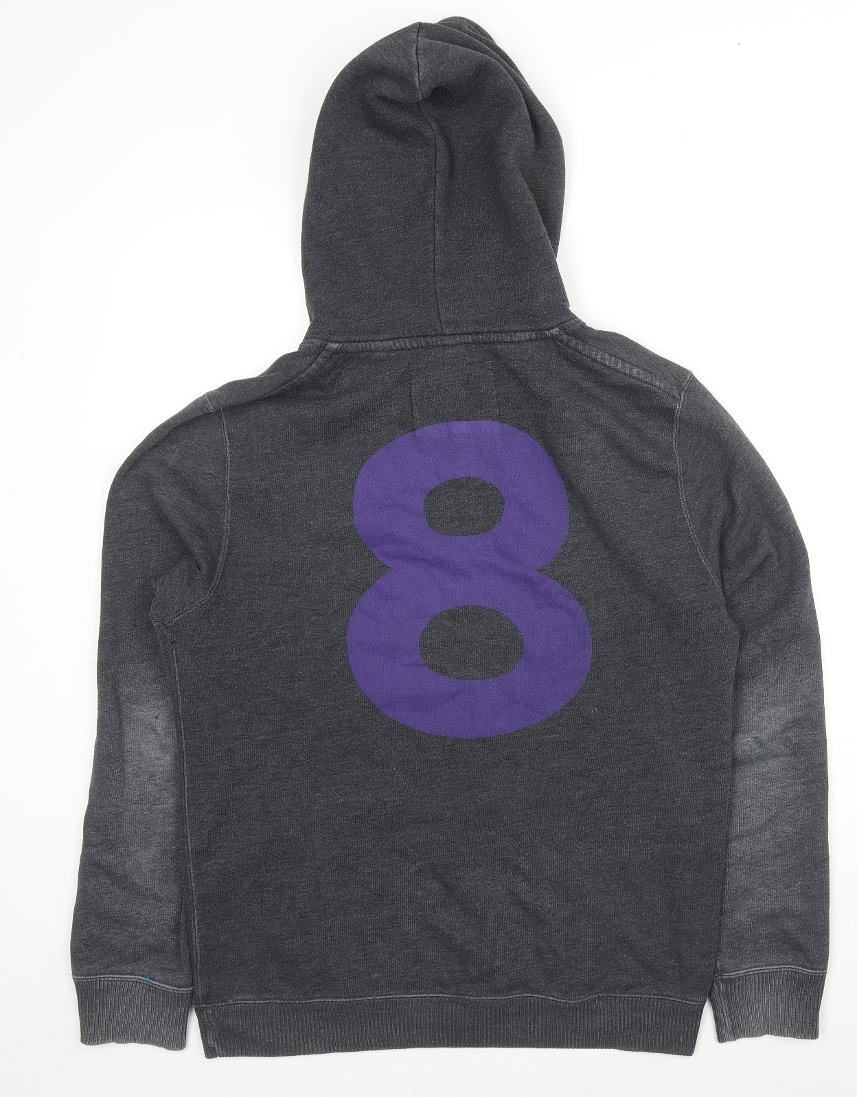 Jack Wills Mens Grey Cotton Pullover Hoodie Size L - Logo