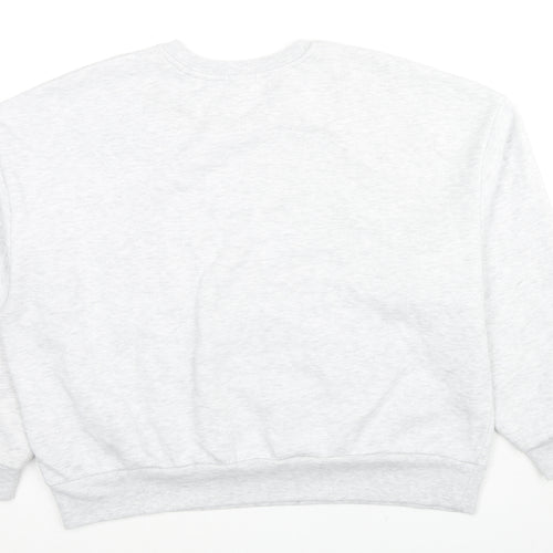 Stradivarius Womens Grey Cotton Pullover Sweatshirt Size L Pullover - New York City Downtown