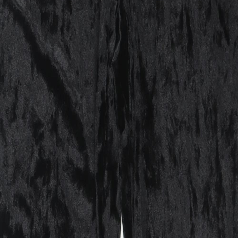 Marks and Spencer Womens Black Polyester Trousers Size 18 L32 in Regular