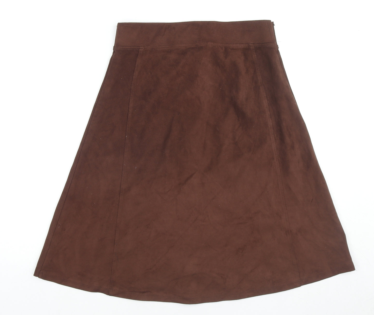 TU Womens Blue Polyester A-Line Skirt Size 12 Button