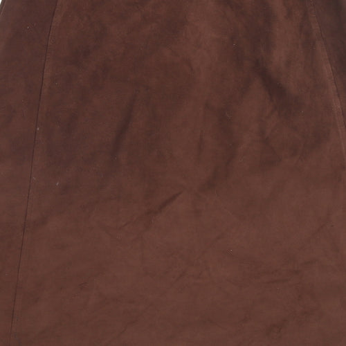 TU Womens Blue Polyester A-Line Skirt Size 12 Button