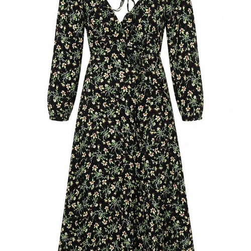 Topshop Womens Multicoloured Floral Viscose Wrap Dress Size 10 V-Neck Tie - Frill