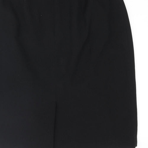 Viyella Womens Black Polyester Straight & Pencil Skirt Size 14 Zip