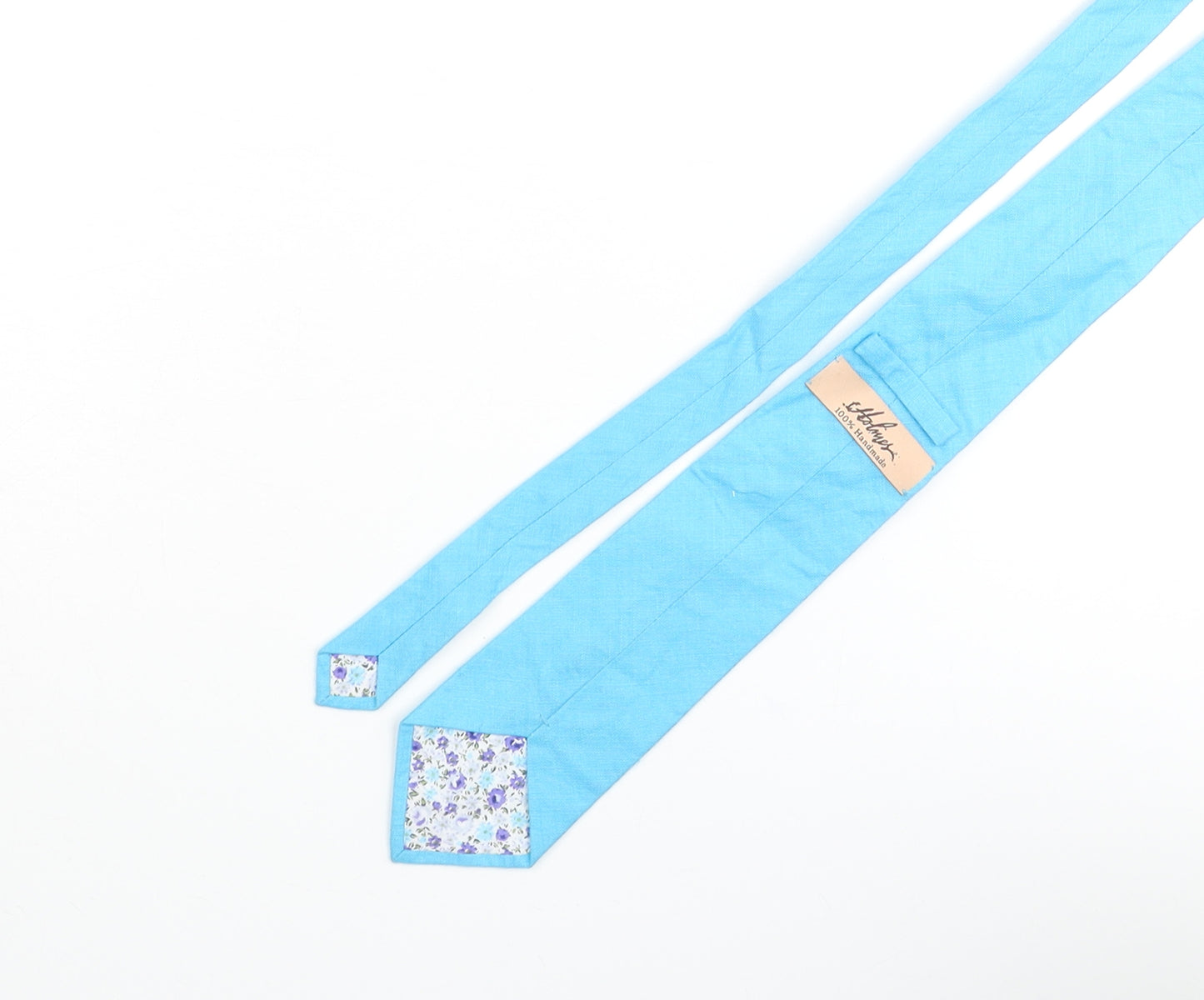 Holmes Mens Blue Polyester Pointed Tie One Size