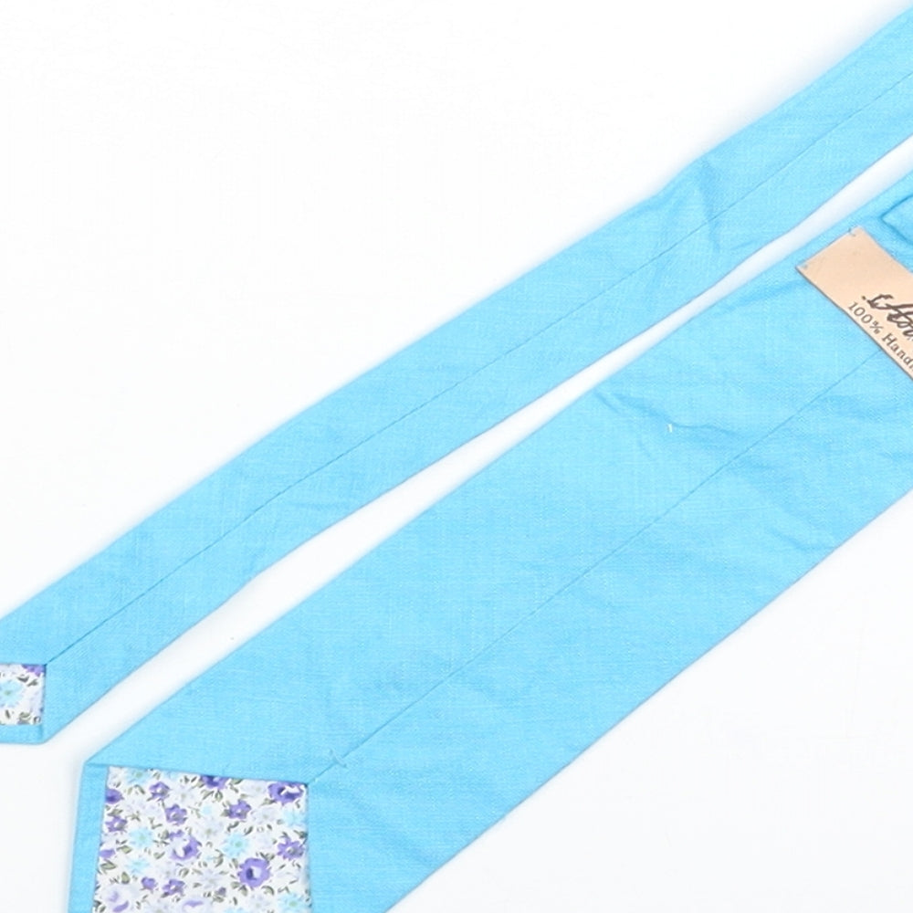 Holmes Mens Blue Polyester Pointed Tie One Size