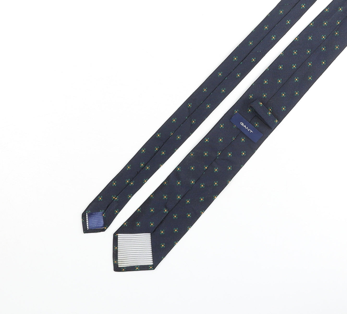 GANT Mens Blue Geometric Silk Pointed Tie One Size - Floral