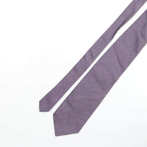 Racing Green Mens Multicoloured Plaids & Checks Silk Pointed Tie One Size