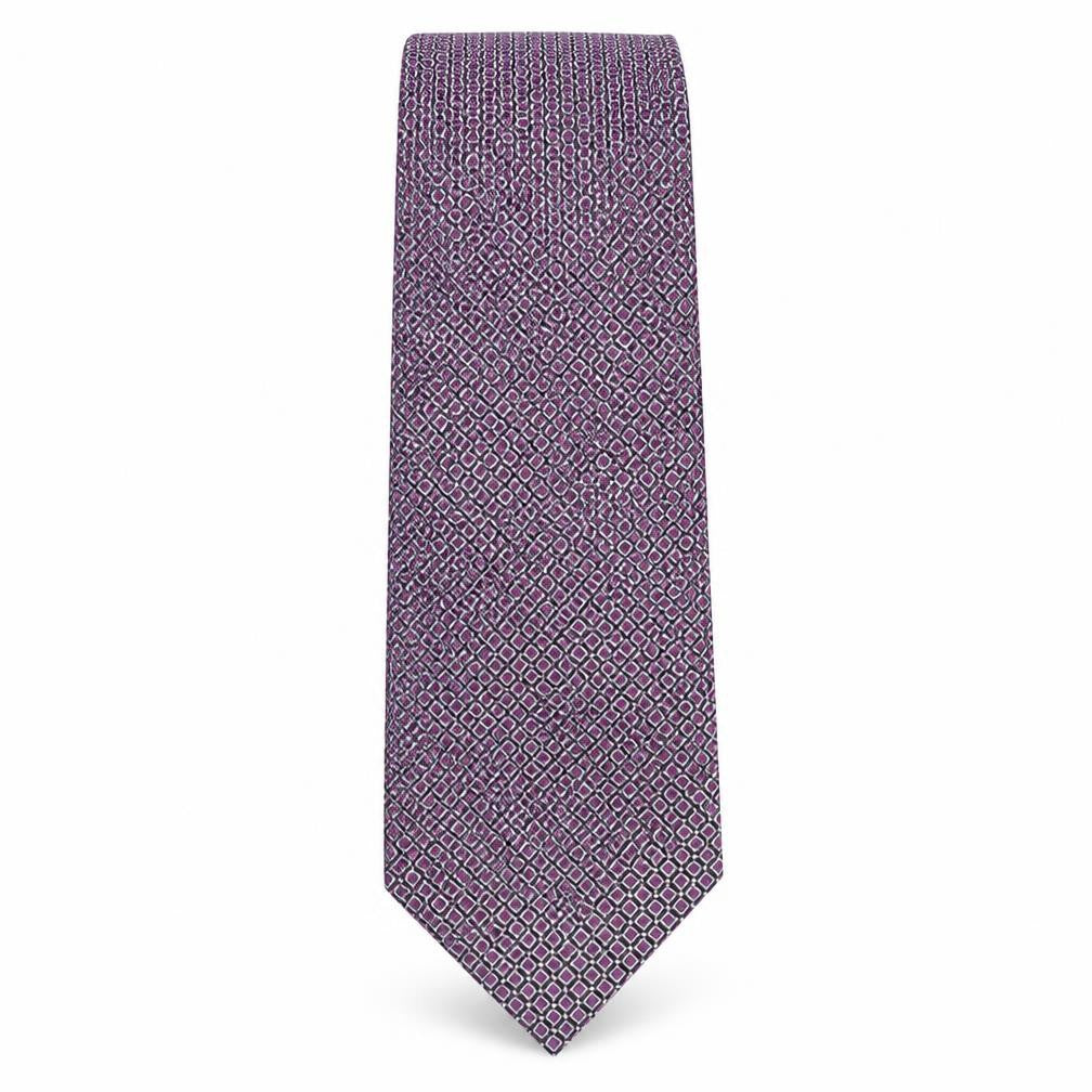 Front view of Racing Green men’s multicoloured plaids & checks silk pointed tie one size