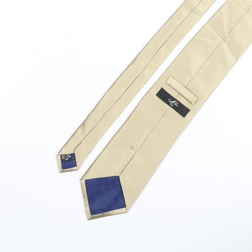 Milan Mens Gold Silk Pointed Tie One Size