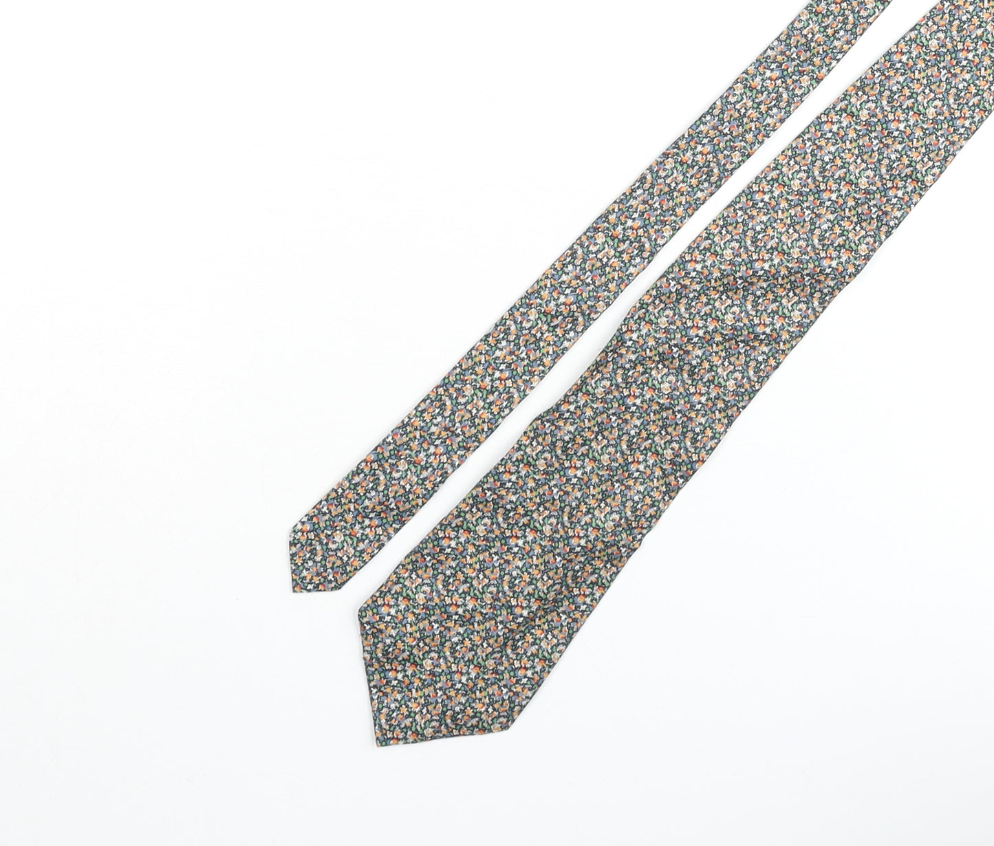 Liberty Mens Multicoloured Geometric Cotton Pointed Tie One Size