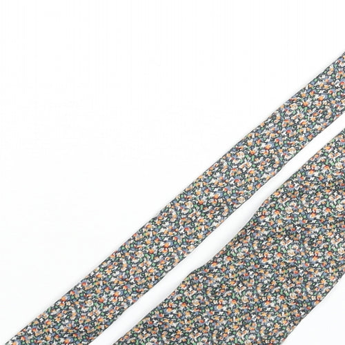 Liberty Mens Multicoloured Geometric Cotton Pointed Tie One Size